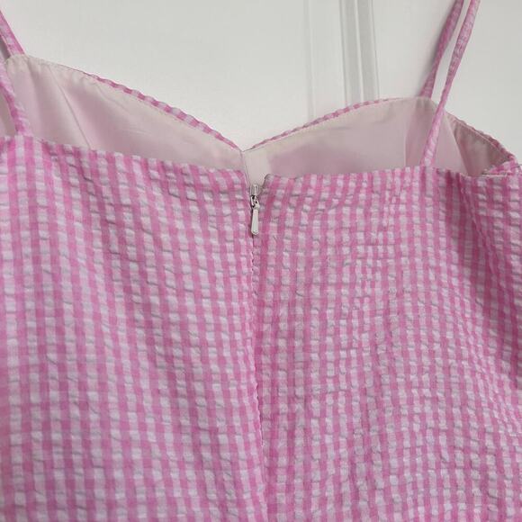 Hutch Gingham Sweetheart Mini Slip Dress Women’s 0 Pink White Check Doll Preppy - Picture 6 of 10